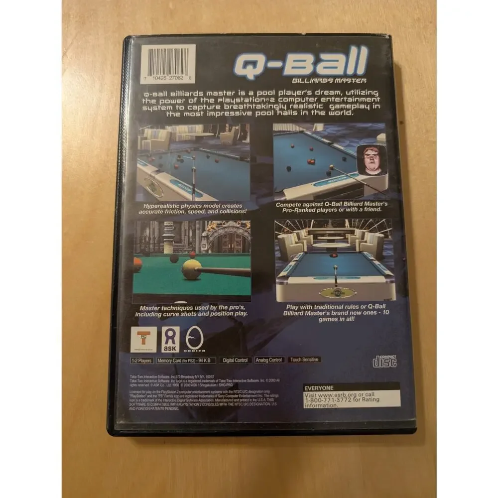 🎃 PlayStation 2 Q-Ball Billiards Master Game